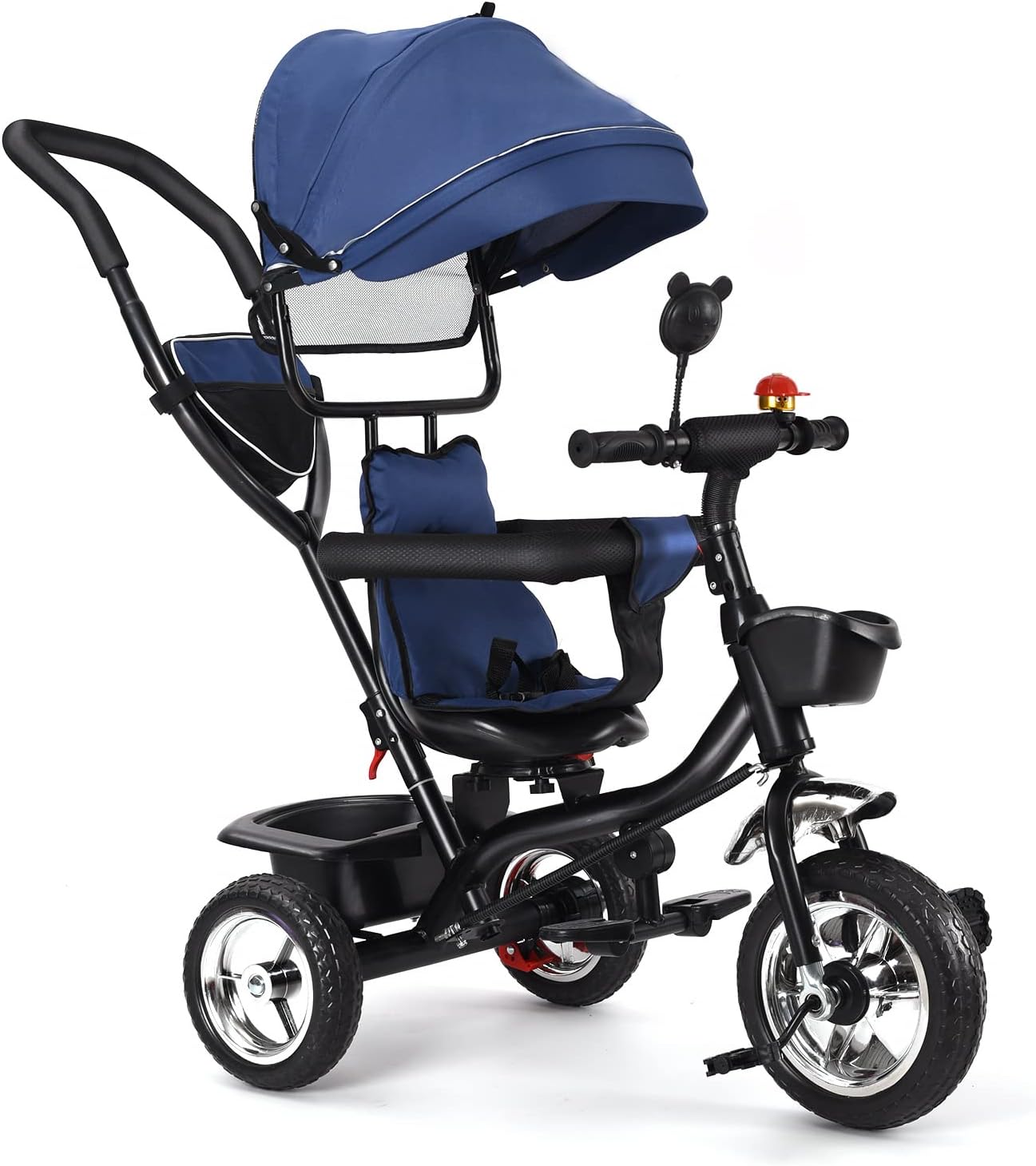 Triciclo Niños Escalable con Parasol Plegable - Imagen 4