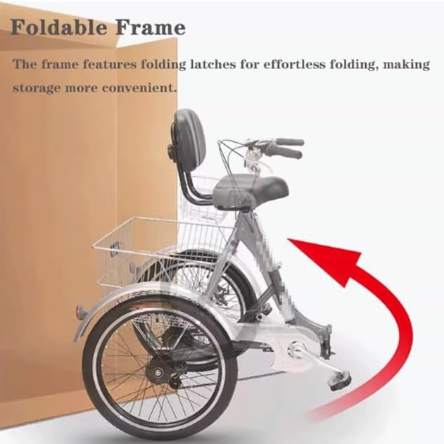 Triciclo Plegable Black con Cambio de 7 Velocidades - Imagen 3