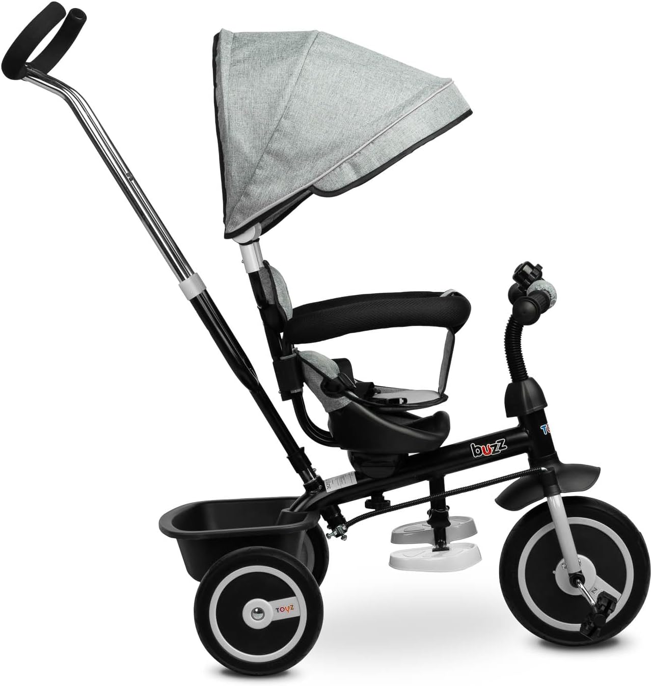 Toyz Buzz Triciclo y Cochecito 2 en 1 - Color Gris - Imagen 5
