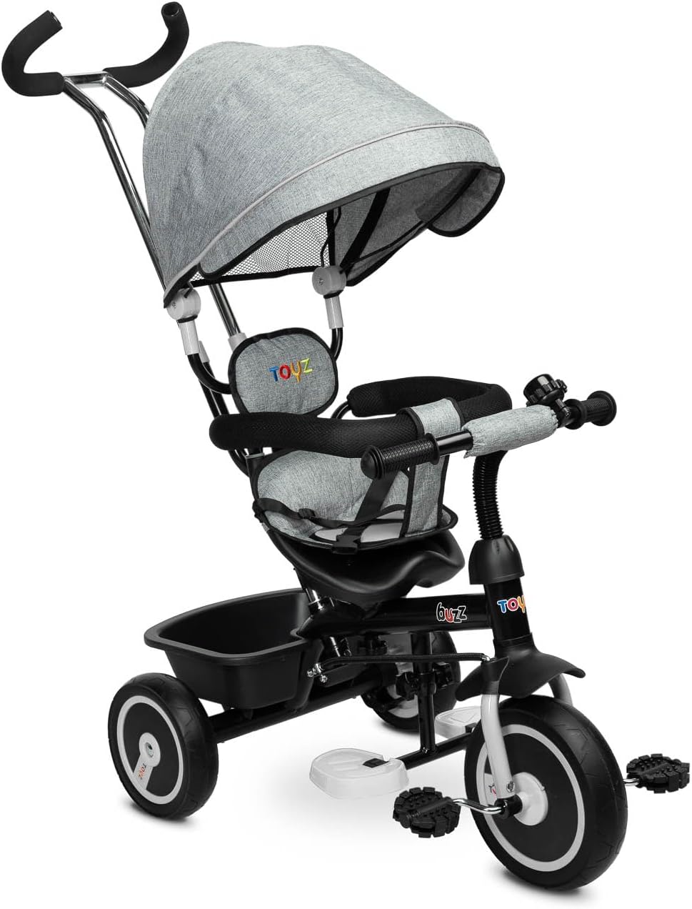 Toyz Buzz Triciclo y Cochecito 2 en 1 - Color Gris - Imagen 3