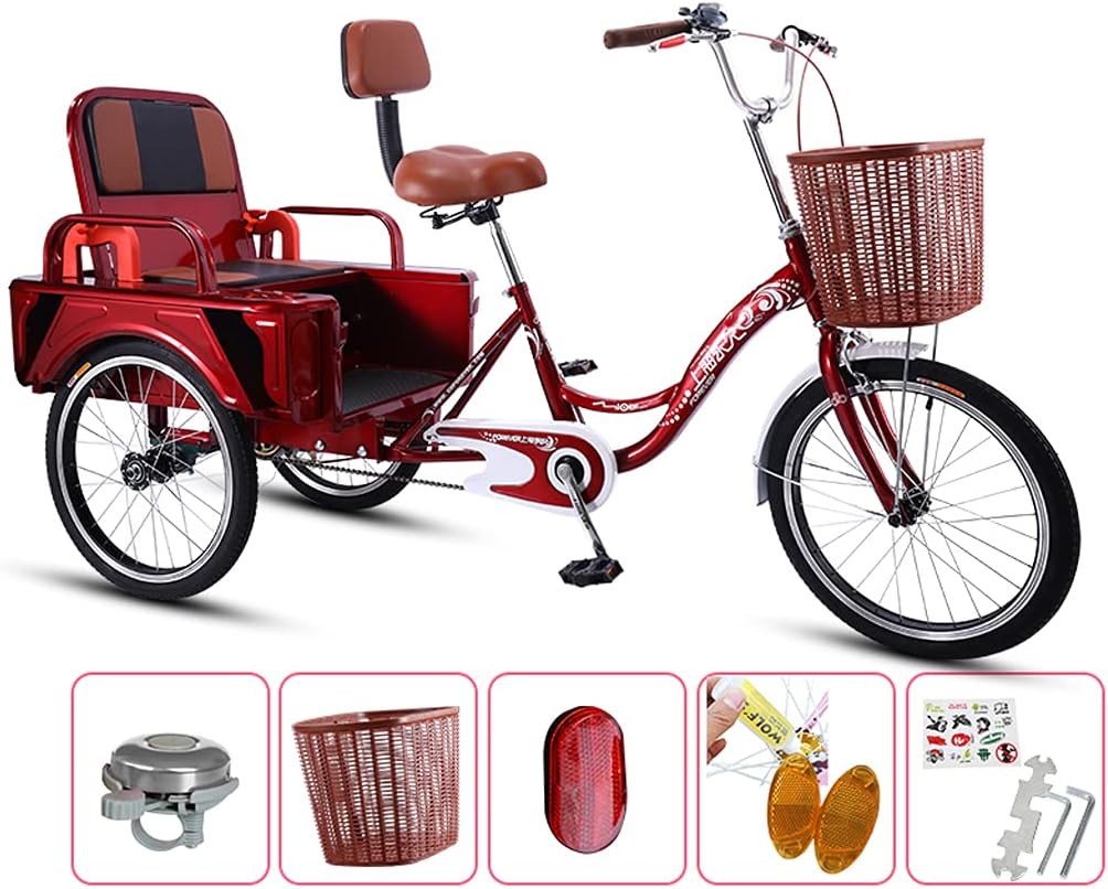 Triciclo Adultos con Cesta para Compras 20 Pulgadas - Imagen 3