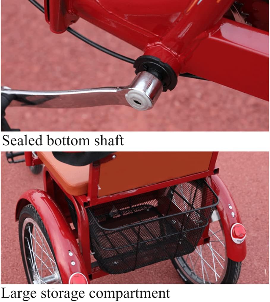Triciclo plegable para adultos con cesta de compras - Imagen 5
