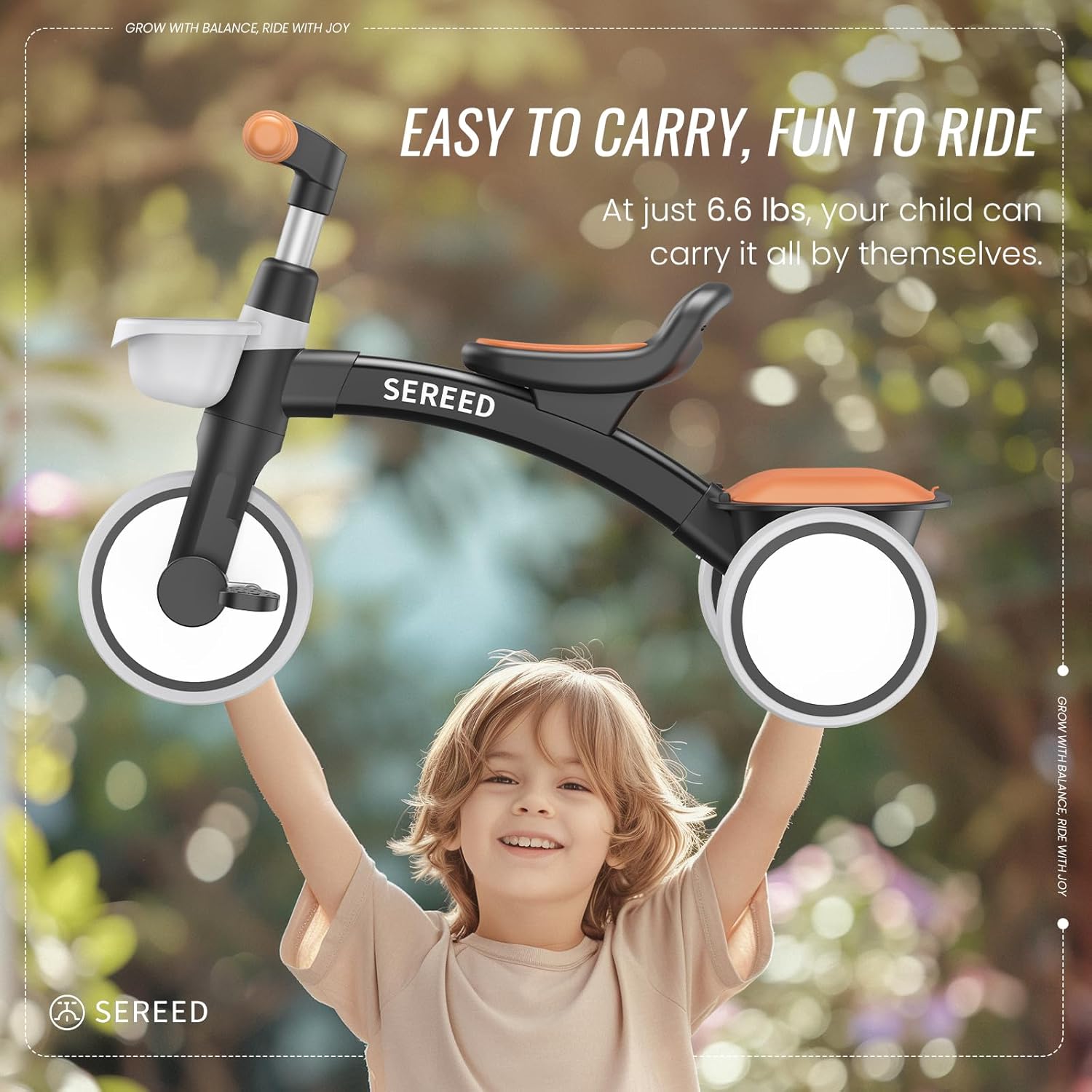 SEREED Triciclo Ajustable para Niños 2 a 5 Años - Imagen 7