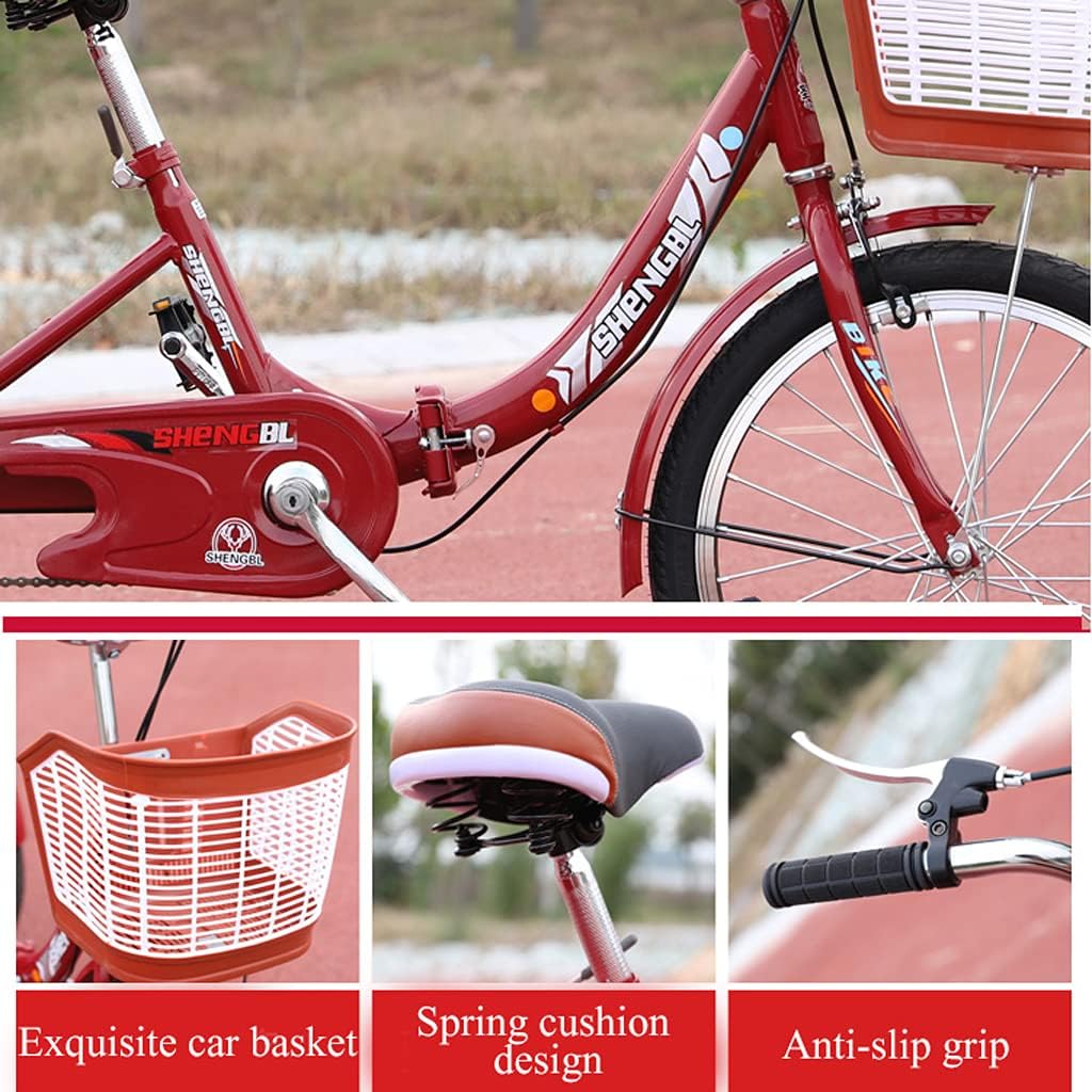 Triciclo plegable para adultos con cesta de compras - Imagen 3