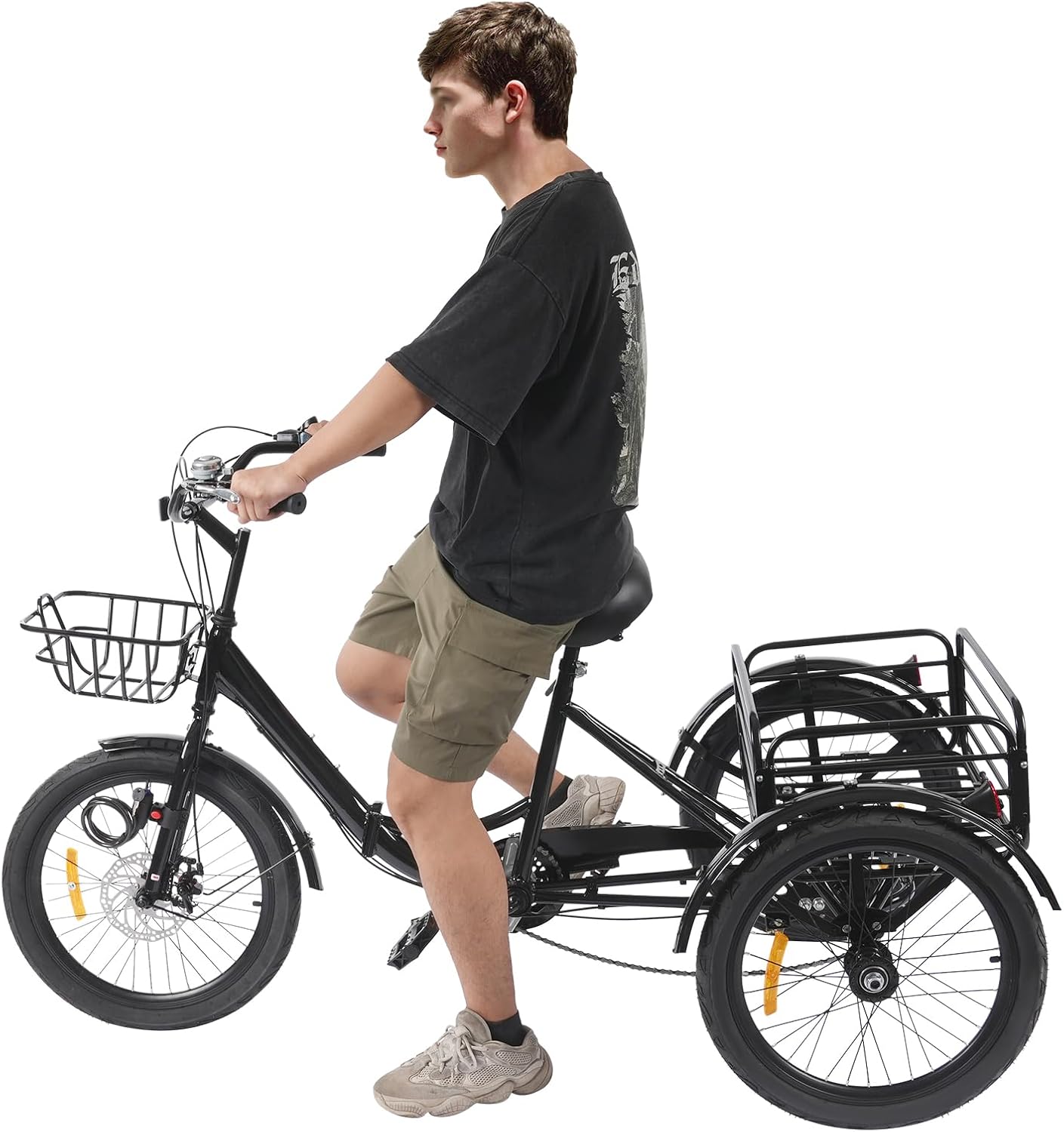 Tenddya Triciclo plegable 20 pulgadas con 7 velocidades