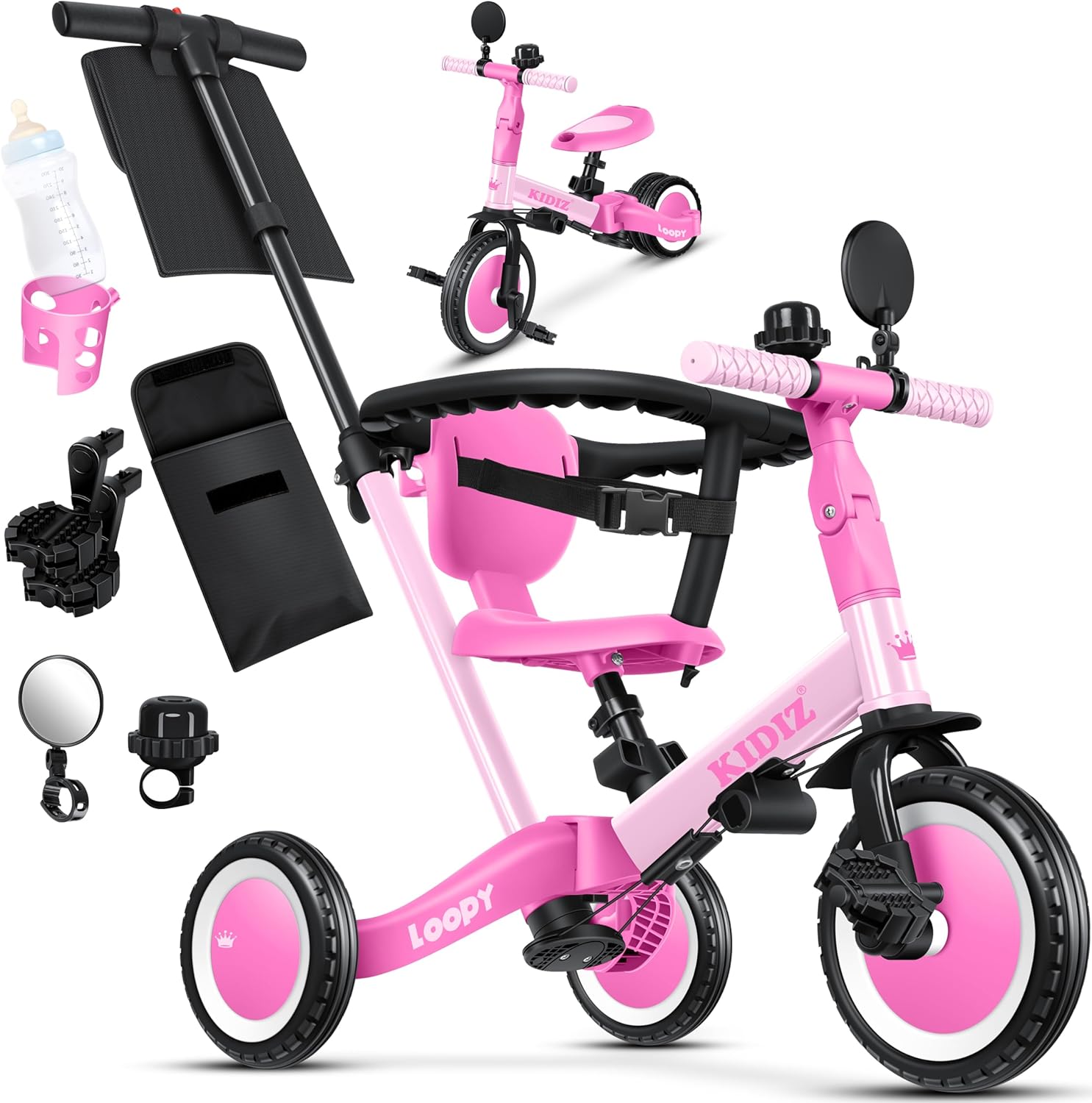 KIDIZ® Bicicleta de Balance 6en1 para Niños de 1 a 5 Años